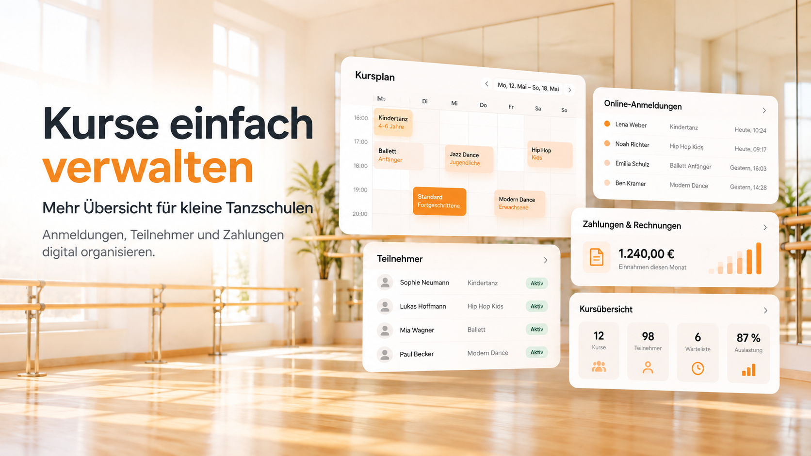 Tanzschulsoftware für kleine tanzschulen